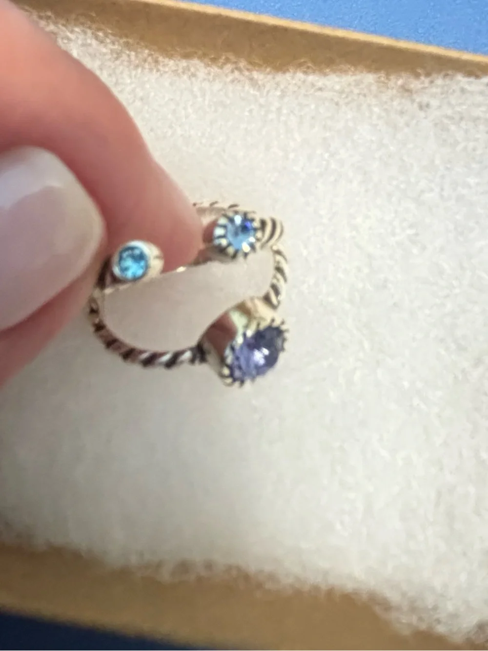 BRIGHTON Halo Duo Ring Set Size 9